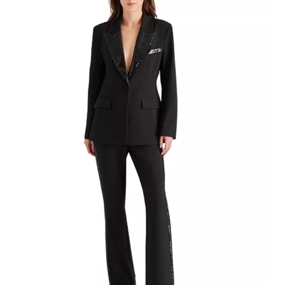 Alfani Sequin Trim 2 PC Pants suit - Picture 5 of 5
